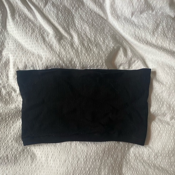 Zara Black Ribbed Tube Top - Picture 2 of 3